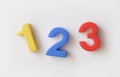 Number fridge magnets Royalty Free Stock Photo