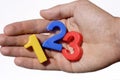 Number fridge magnets Royalty Free Stock Photo
