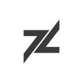 Number 77 geometric arrow logo vector