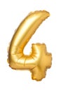 number 4 of golden balloon