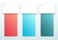 Number 1, 2, 3 Gradient Vertical Textbox Set Vector Royalty Free Stock Photo
