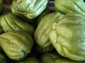 A number of green vegetable pumpkins that are very suitable to be cooked as vegetables as a healthy food