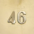 House Number 46 Royalty Free Stock Photo