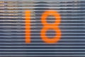 House number 18 Royalty Free Stock Photo