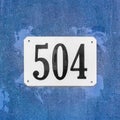 House number 504 Royalty Free Stock Photo