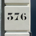 House number 376 Royalty Free Stock Photo