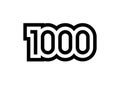 Number 1000 icon design