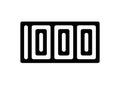 Number 1000 icon design