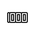 Number 1000 icon design on white background