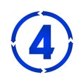 Number 4 icon Royalty Free Stock Photo