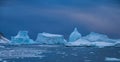 Icebergs Off the Coast of Antarctica