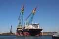 Number 2 largest crane ship in the world with two times 7000 ton lifting named Saipem 7000.