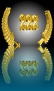 Number 222 with laurel wreath or honor wreath as a 3D-illustration, 3D-rendering