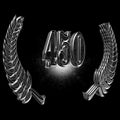 Number 450 with laurel wreath or honor wreath as a 3D-illustration, 3D-rendering