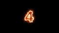 Number 4 letter burning or flammable