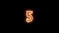 Number 5 letter burning or flammable