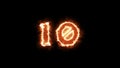 Number 10 letter burning or flammable