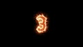 Number 3 letter burning or flammable