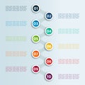 Number Linked Bullet Points In Circles Infographic Template Royalty Free Stock Photo