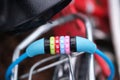 Number lock on a bike Royalty Free Stock Photo