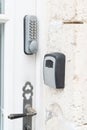 Number Lock at private home to access door keys Royalty Free Stock Photo