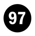 Number 97 logo with black circle background