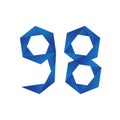 Number 98 logo with gemetric pattern Royalty Free Stock Photo