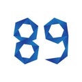 Number 89 logo with gemetric pattern Royalty Free Stock Photo