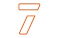 Number 7 logo. Simple number seven vector illustration