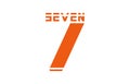 Number 7 logo. Simple number seven vector illustration