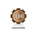 1000 number logo symbol illustration design Royalty Free Stock Photo