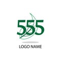 555 number logo vector illustration icon Royalty Free Stock Photo