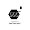555 number logo vector illustration icon Royalty Free Stock Photo