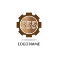 555 number logo vector illustration icon Royalty Free Stock Photo