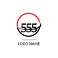 555 number logo vector illustration icon Royalty Free Stock Photo