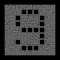 Number 9 in the maze frame. Labyrinth technical letters linear style font. Illustration isolated on black Royalty Free Stock Photo