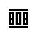 Number 808 monogram logo icon design, flat vector illustration Royalty Free Stock Photo
