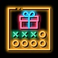 Number Needed to Receive Gift neon glow icon illustration