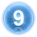 Number nine icon ice