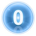 Number null icon ice Royalty Free Stock Photo