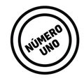 Number one stamp in spanish Royalty Free Stock Photo
