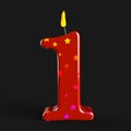 Number One Candle Shows One Year Anniversary