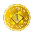 Number one gold medal Royalty Free Stock Photo