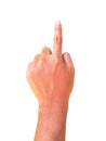 Number one hand gesture symbol