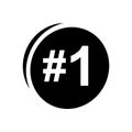 Number 1 one icon logo design for champion winner leader design vector template