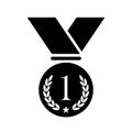 Number one medal vector icon