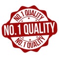 Number one quality grunge rubber stamp Royalty Free Stock Photo