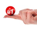Number one sign on finger Royalty Free Stock Photo