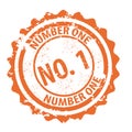 Number one stamp vector Royalty Free Stock Photo