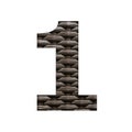 Number one 1 Synthetic rattan background